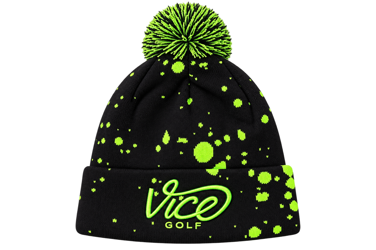 Vice Beanie Black/Lime Drip -  Gorro Invierno