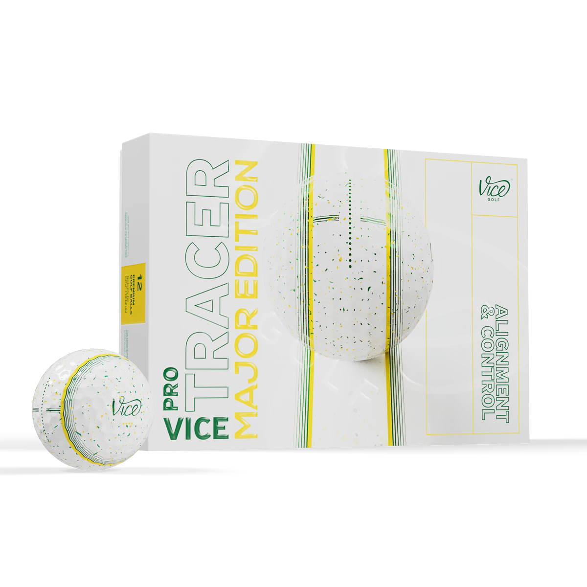 Vice Pro Major Edition - 12 pelotas de golf de edición limitada