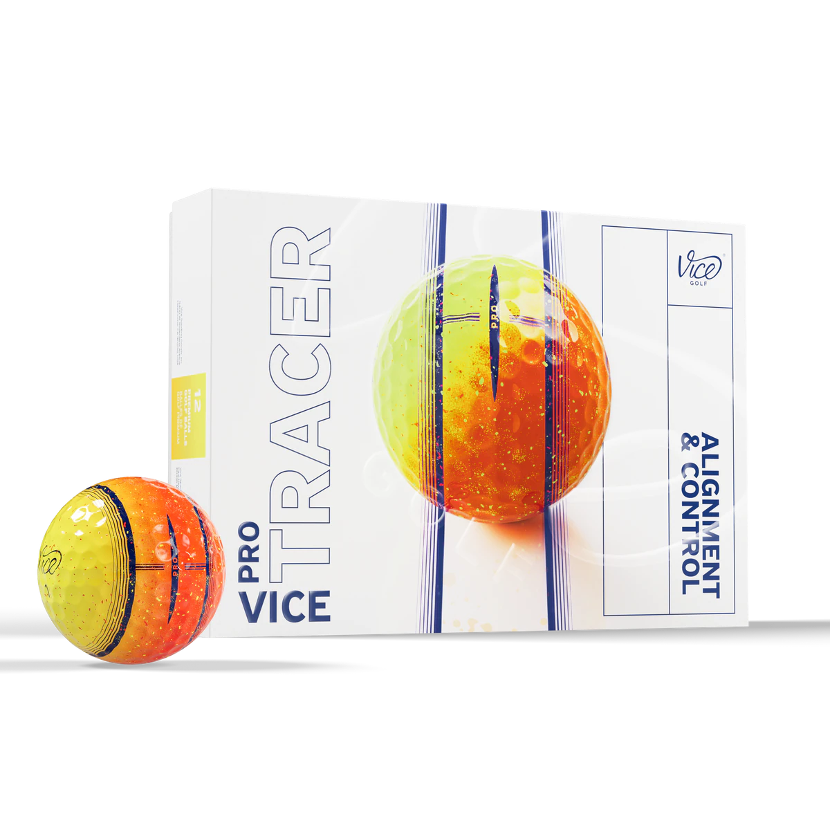 Vice Pro Fireball Tracer - 12 pelotas de golf de edición limitada