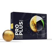 Vice Pro Plus Gold - 12 pelotas de golf de edición limitada