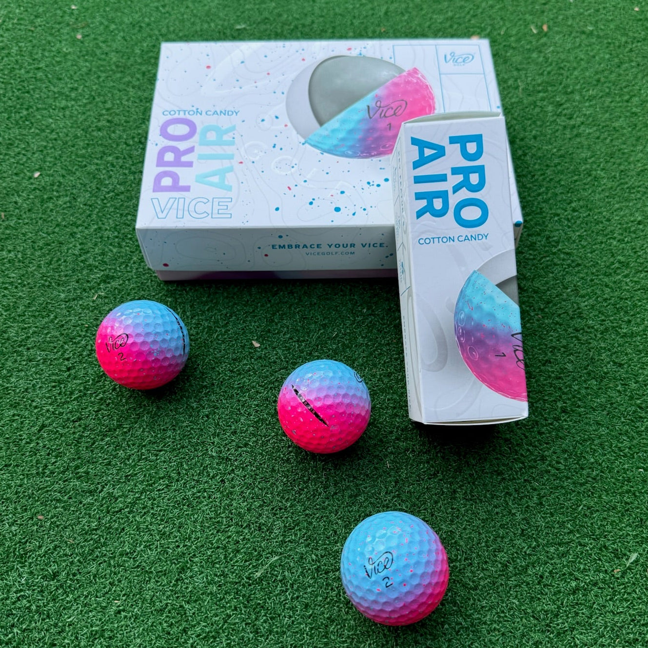 Vice Pro Air Cotton Candy - 12 pelotas de golf edición limitada