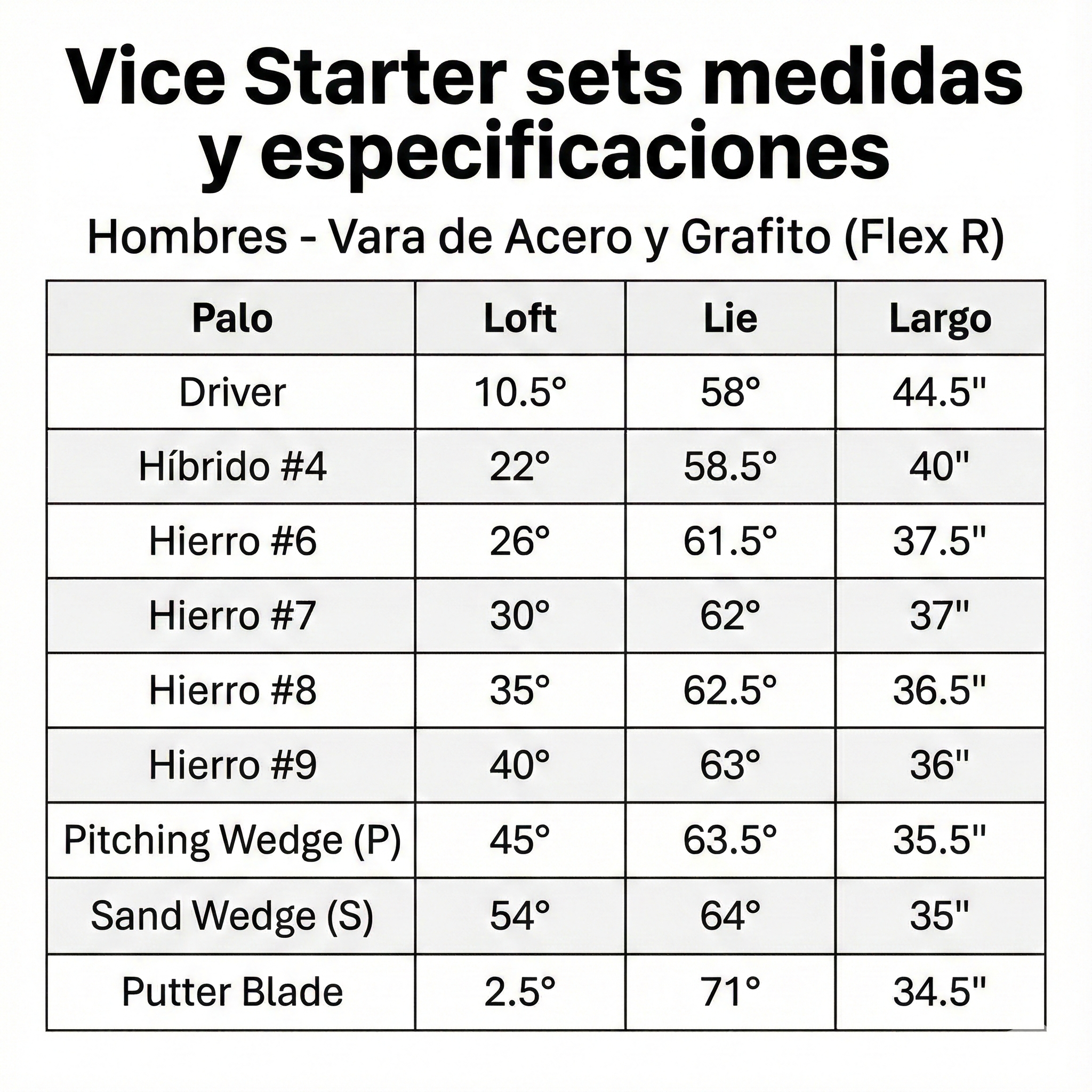 Vice Boost Set Adulto 9 palos más bolso stand