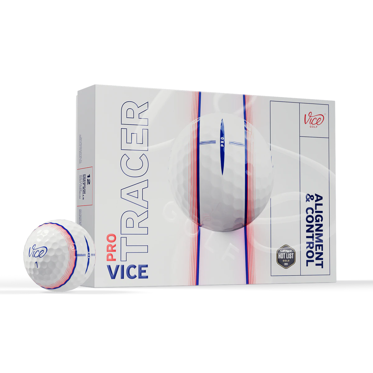 Vice Pro Tracer - 12 pelotas de golf