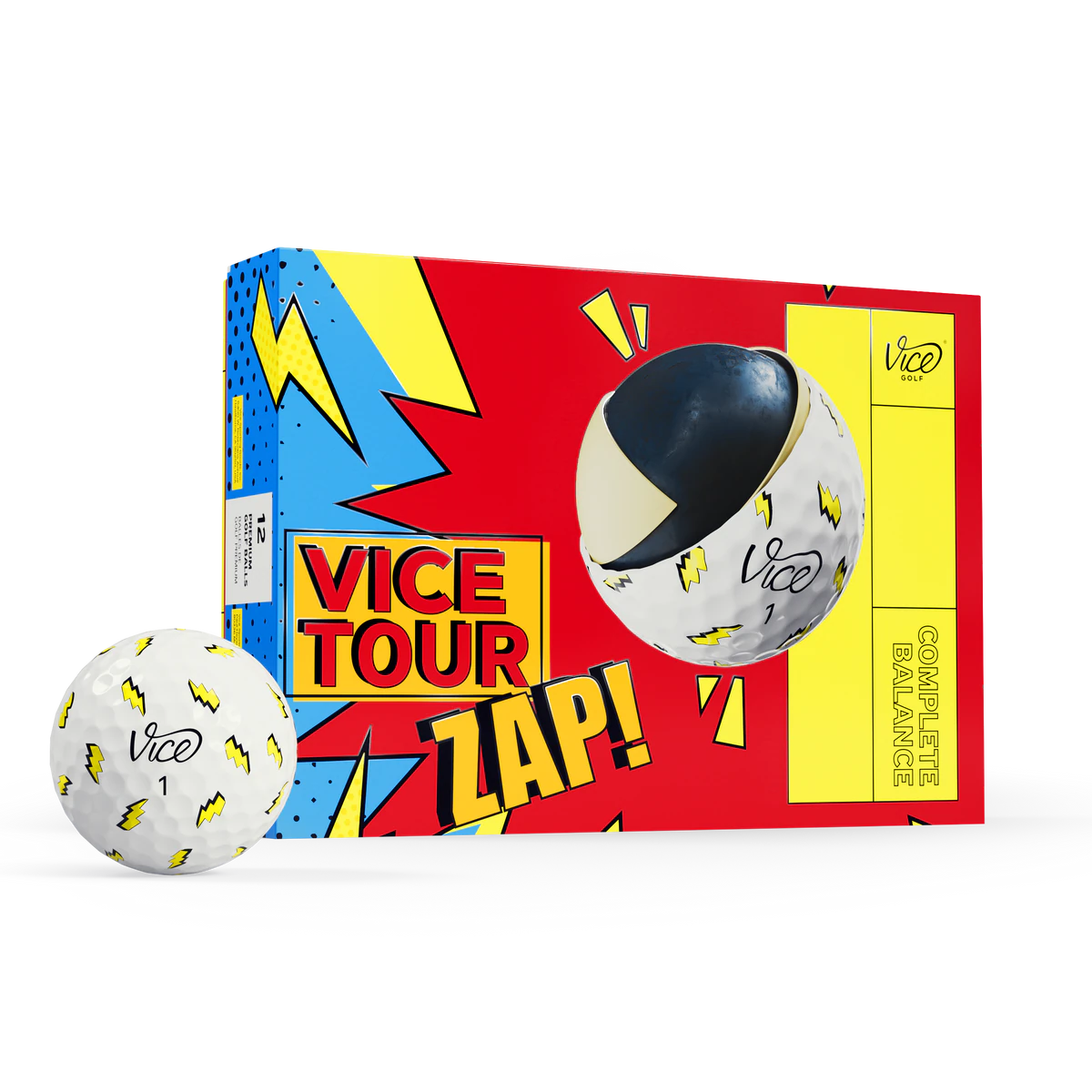 Vice Tour Zap - 12 pelotas de golf de edición limitada