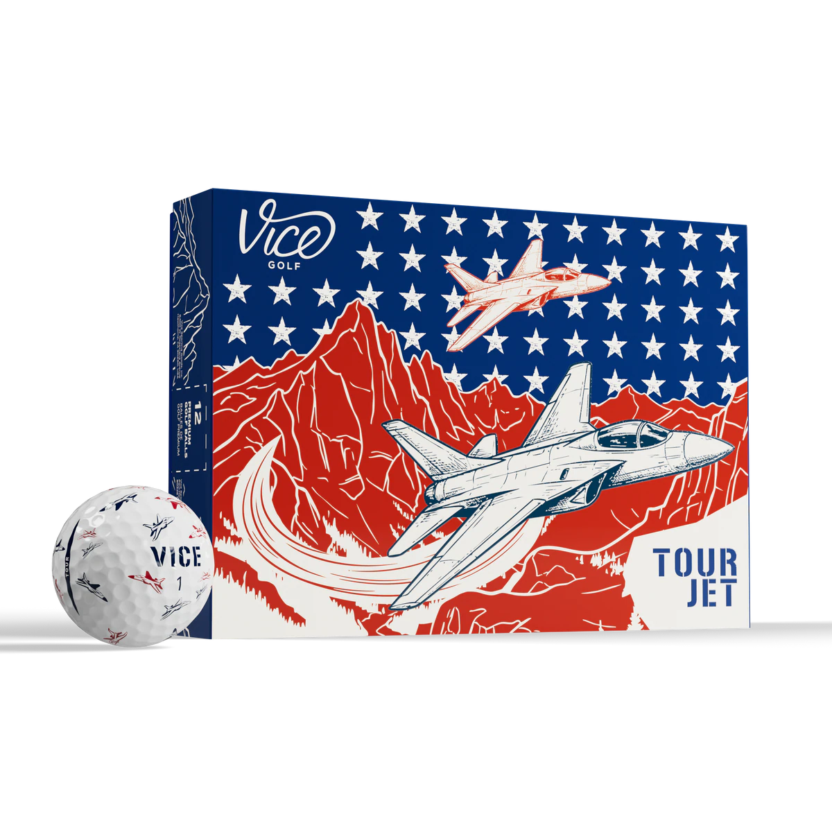 Vice Tour Jet - 12 pelotas de golf de edición limitada